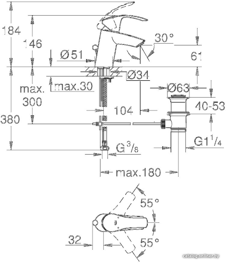 Смеситель Grohe Eurosmart S-Size 23788002