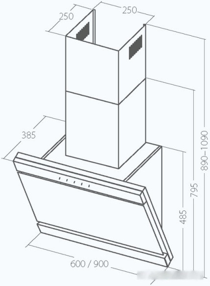 Вытяжка AKPO Kastos II 60 WK-9 (белый)