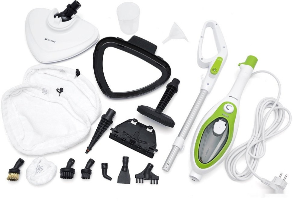 Паровая швабра Kitfort KT-1004-2 (зеленый)