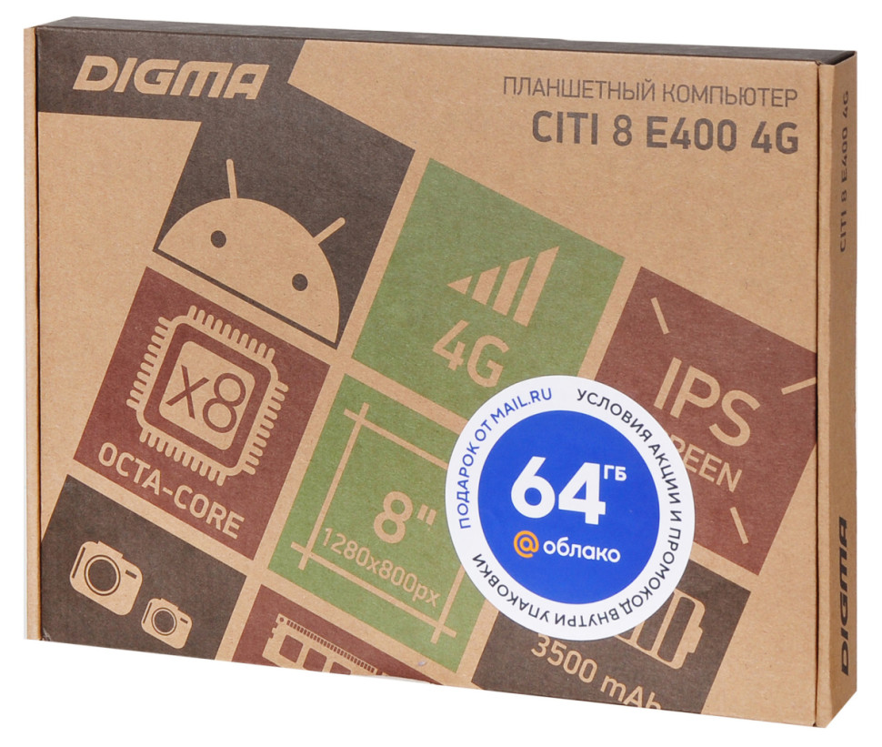 Планшет DIGMA Citi E400 8.0 LTE 2Gb/32Gb (Black) (CS8231PL)