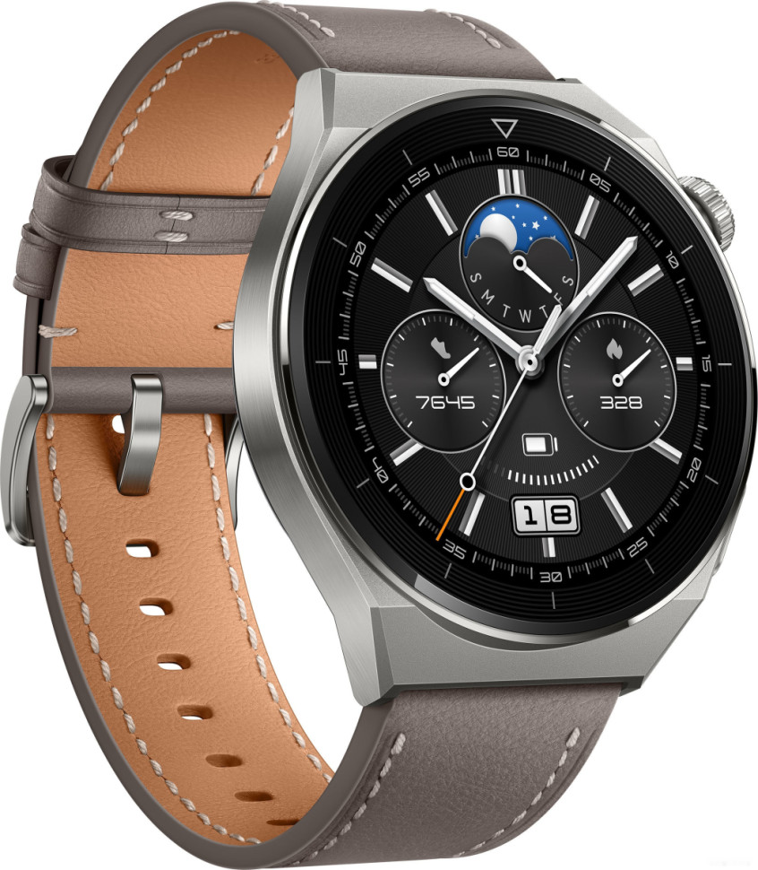 Умные часы Huawei Watch GT 3 Pro Titanium 46 мм (серый)
