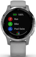 Умные часы Garmin Vivoactive 4s (серый/серебристый)