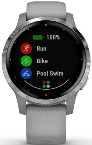 Умные часы Garmin Vivoactive 4s (серый/серебристый)