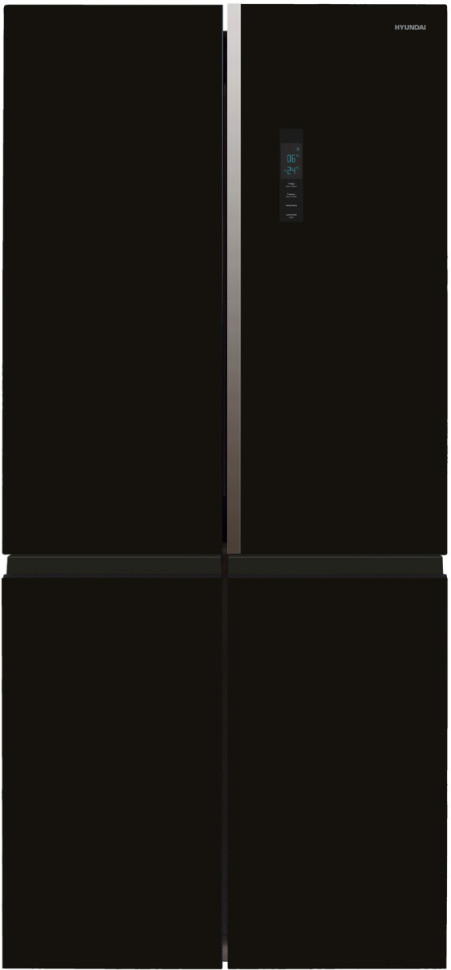 Четырёхдверный холодильник Hyundai CM5084FGBK (черное стекло)