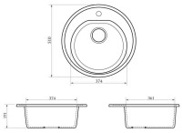 Кухонная мойка Berge 5200 (белый)