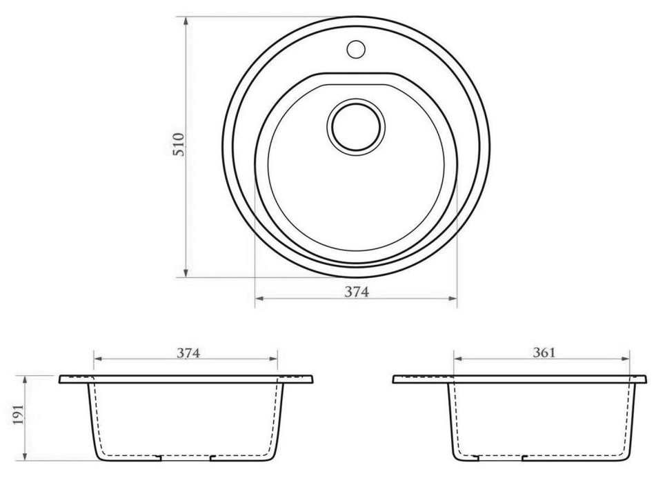 Кухонная мойка Berge 5200 (белый)