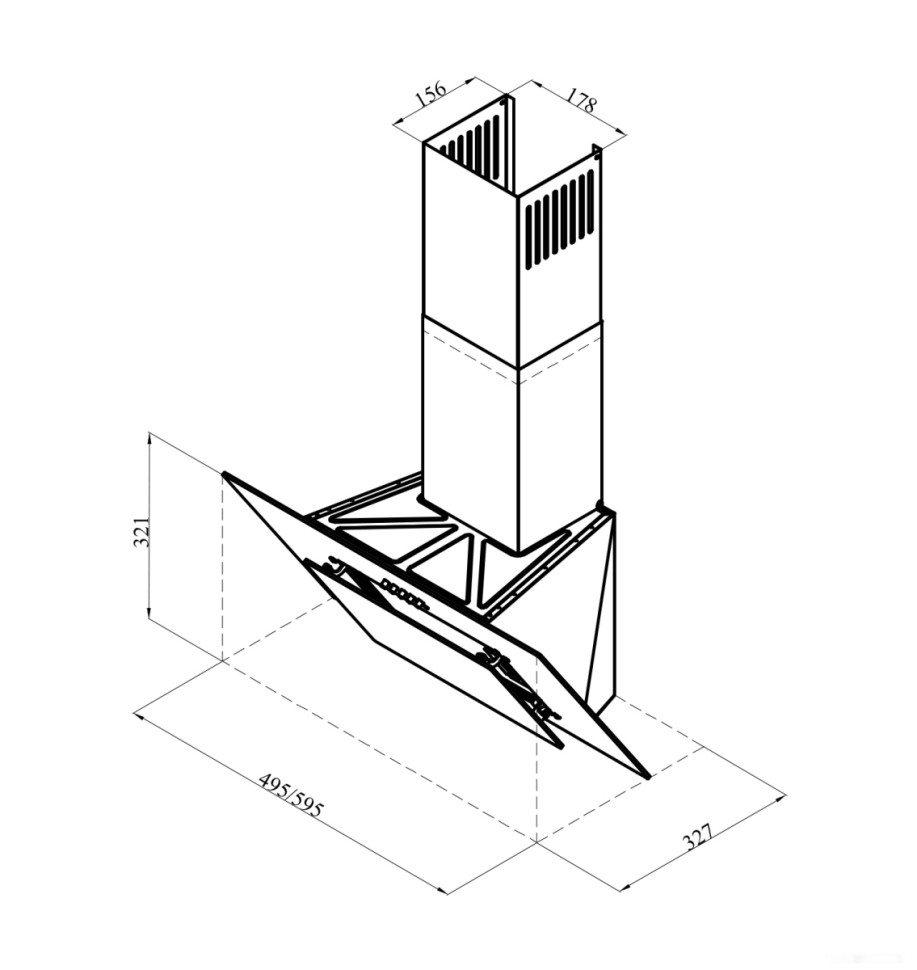 Вытяжка LEX Mira G 600 (белый)