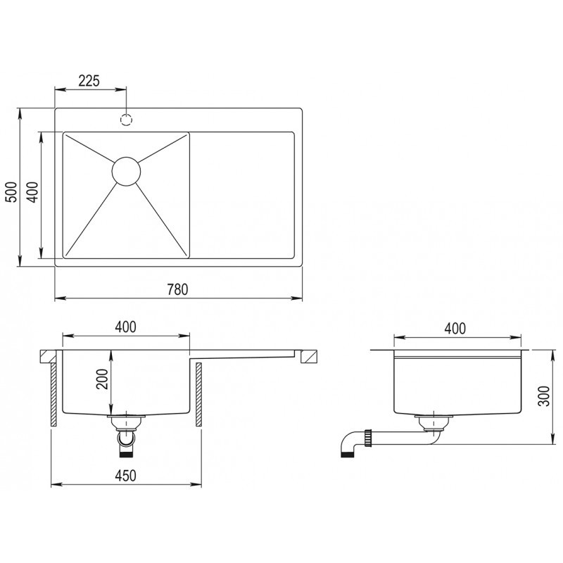 Кухонная мойка AquaSanita LUNA LUN 101NL