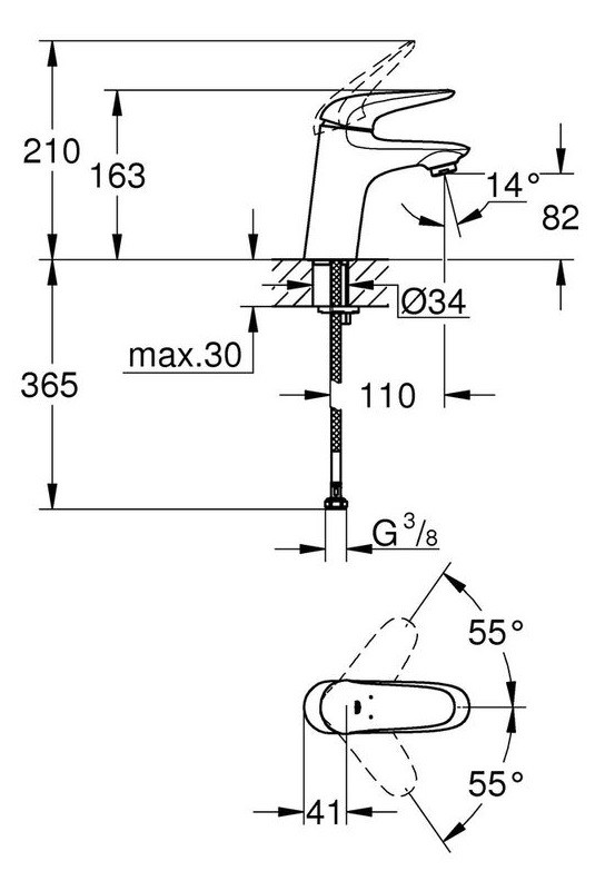 Смеситель Grohe Eurostyle 23715003