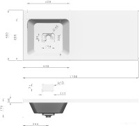 Умывальник Madera Kamilla 110х48 (левый)