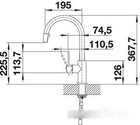 Смеситель Blanco Candor-S 523121 (нержавеющая сталь)