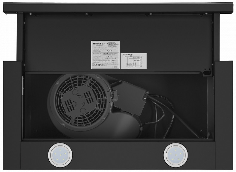 Вытяжка HOMSair Flat 60 Glass (черный)