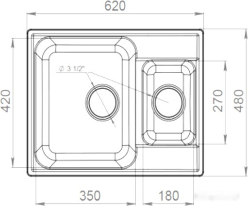 Кухонная мойка GranFest QUARZ Z-09 (бежевый)