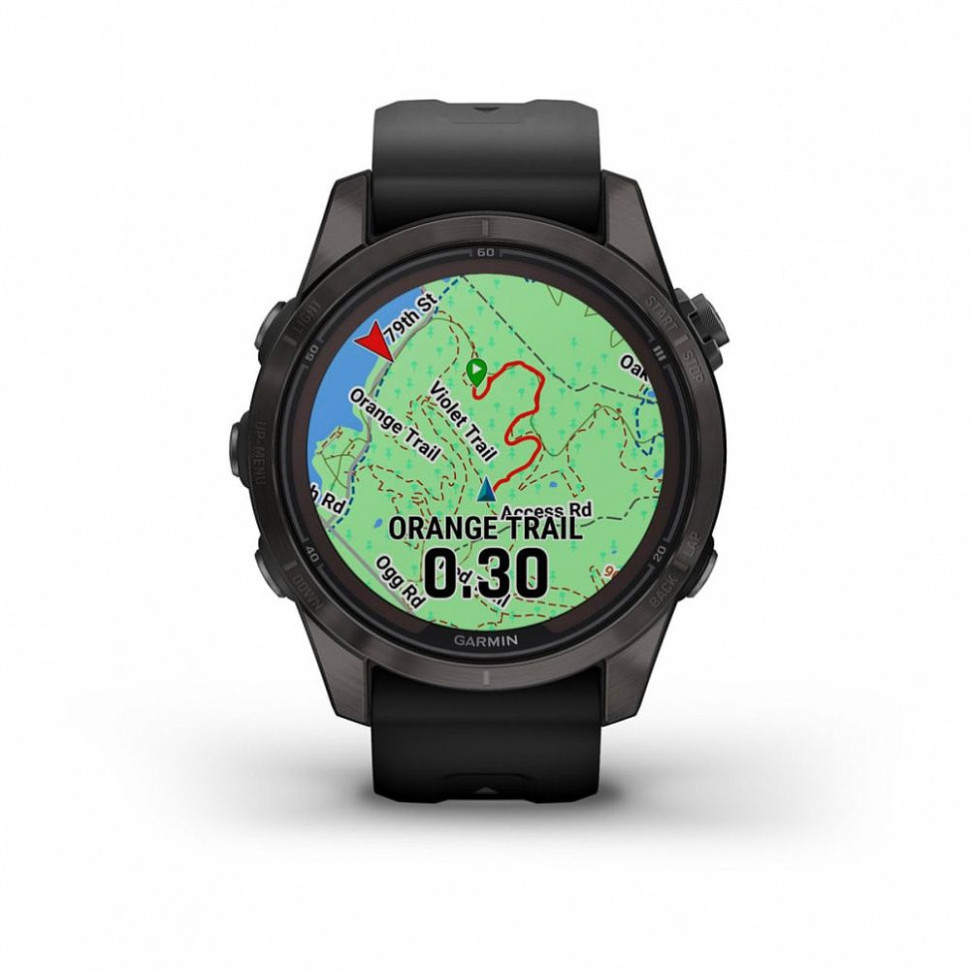 Умные часы Garmin Fenix 7S Pro Solar (серебро/графит)