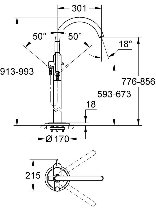Смеситель Grohe Atrio 32653 002
