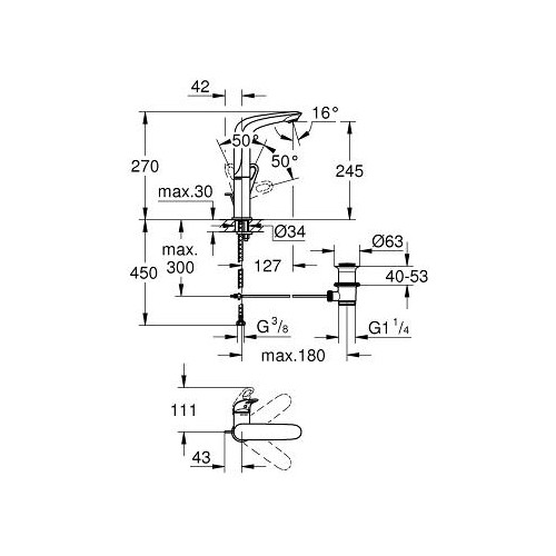 Смеситель Grohe Eurostyle 23569LS3