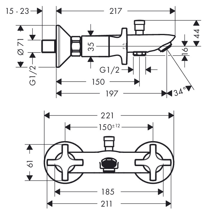 Смеситель Hansgrohe Logis Classic 71240000