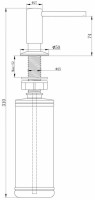 Дозатор для моющего средства Paulmark Decus D004-GB (глянцевый черный)