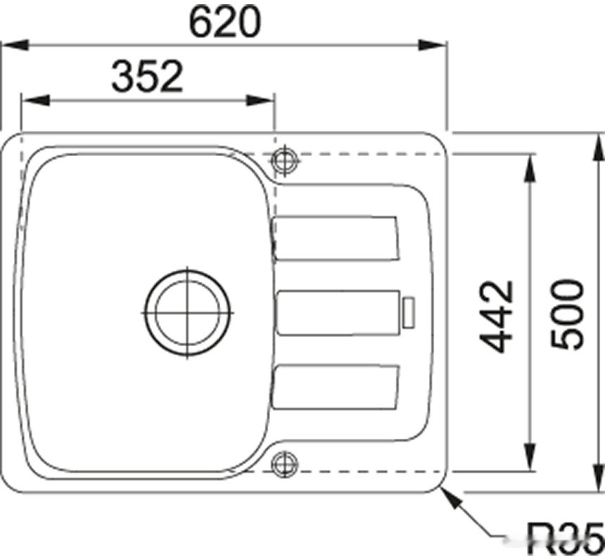 Кухонная мойка Franke Antea AZG 611-62 (белый)