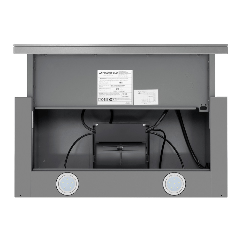 Вытяжка Maunfeld VSQ 60 (нержавеющая сталь/белое стекло)