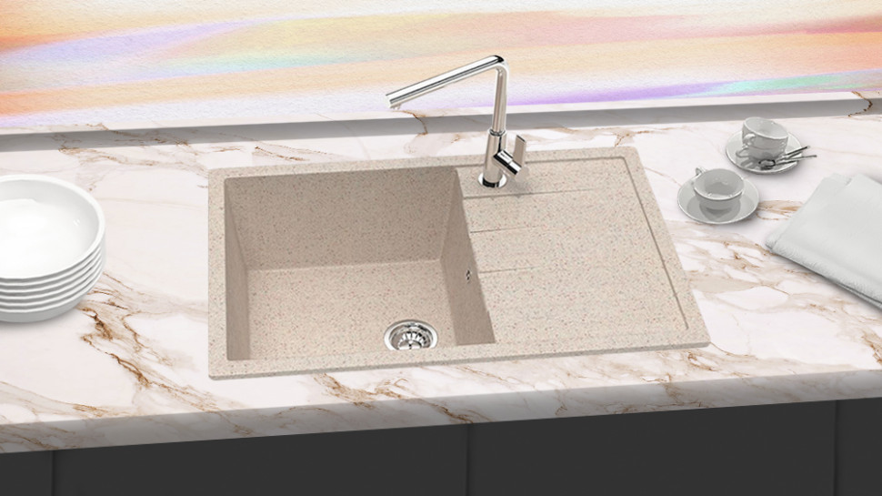 Кухонная мойка Berge BR-7603 (бежевый)