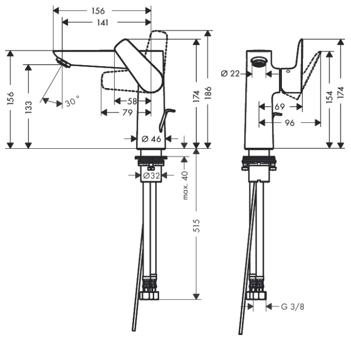 Смеситель Hansgrohe Talis E 71754000