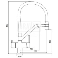 Смеситель Gappo G4398-85 черный/сатин