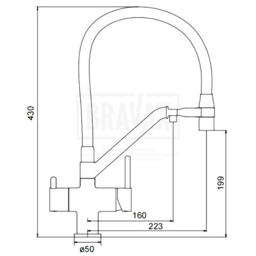 Смеситель Gappo G4398-85 черный/сатин