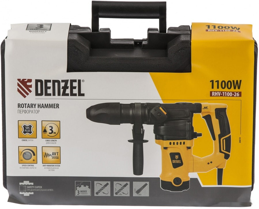 Перфоратор Denzel RHV-1100-26