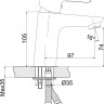 Умывальник Cersanit Calla 54 S-UM-Cl/1-w + 63030