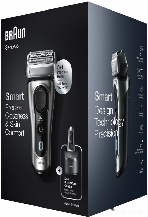 Электробритва мужская Braun Series 8 8467cc Wet & Dry