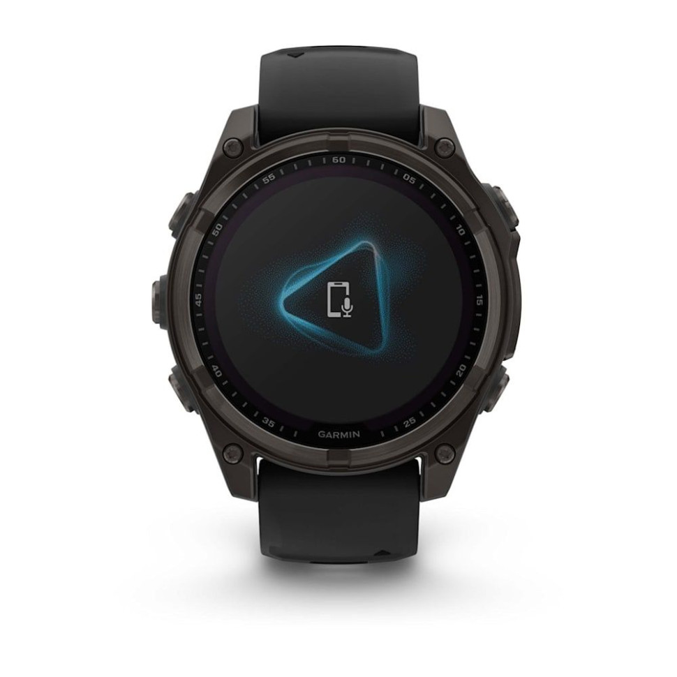 Умные часы Garmin Fenix 8 Solar, Sapphire 47мм (титановый угольно-серый DLC с черным ремешком)