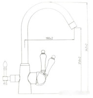 Смеситель Kaiser Vincent (черный мрамор) [31744-2]