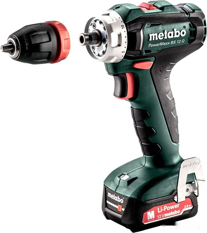 Дрель-шуруповерт Metabo PowerMaxx BS 12 Q 601037500 (с 2-мя АКБ 2 Ah, кейс)