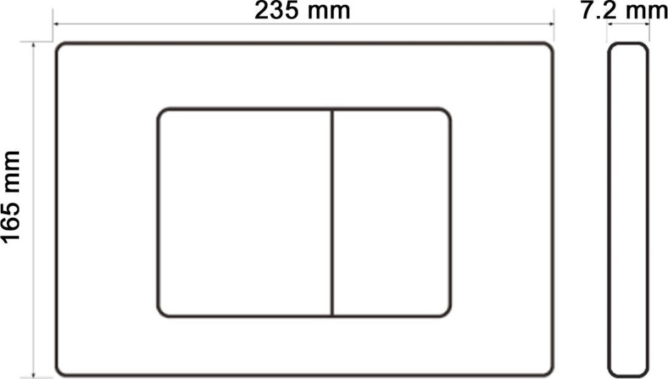 Панель смыва Oliveeka 011-GM (оружейная сталь)