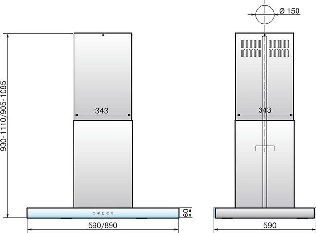 Вытяжка Elikor Агат Island 90Н-1000-Е4Д (нержавеющая сталь/черный)