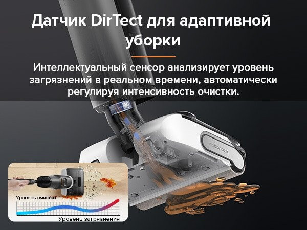 Вертикальный моющий пылесос Roborock F25 WD5M1A (черный)