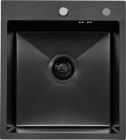 Кухонная мойка Basic CL DS Decor 45x50 (черный, коландер, дозатор)