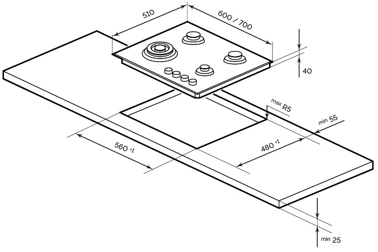 Варочная панель LEX GVS 642-1 IX