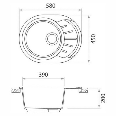 Кухонная мойка Gerhans A03 (Grey)