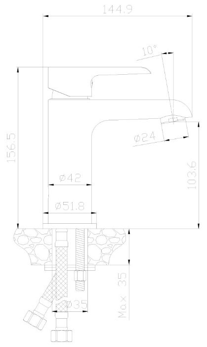 Смеситель Rossinka Silvermix W35-12