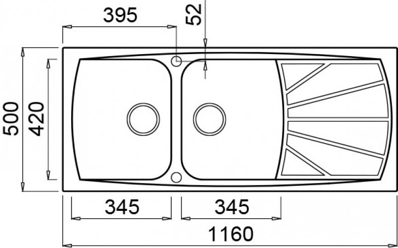 Кухонная мойка Elleci Living 500 G52 Bianco Pietra