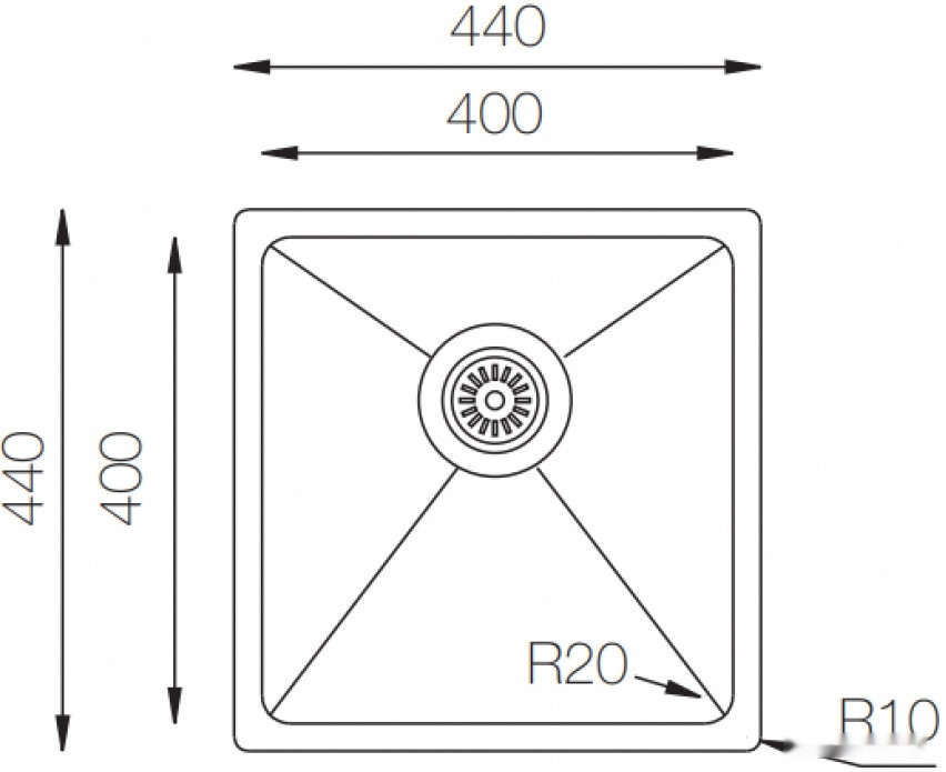 Кухонная мойка Zorg ZRE 4444