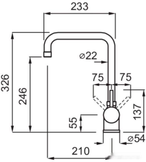 Смеситель Elleci Senna G68 Bianco Titano