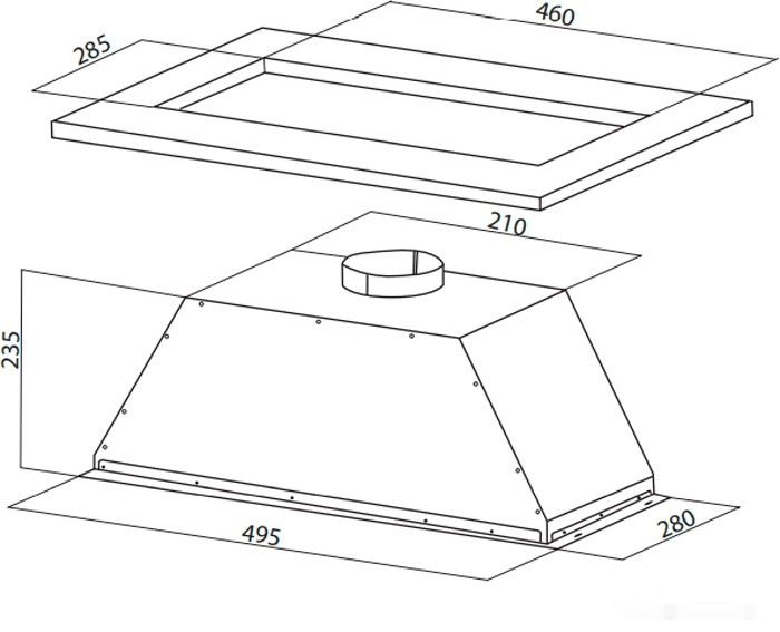 Вытяжка Oasis VM-50S (V)