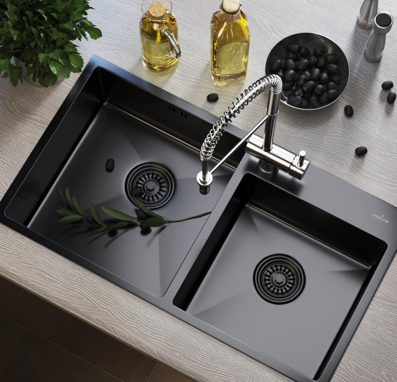 Кухонная мойка Mixline Pro 547241 (черный графит, 3 мм)