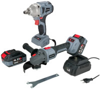 Набор аккумуляторного инструмента Profipower DTW-18V + MKDGA-18V (шуруповерт, болгарка, 2 АКБ, кейс)