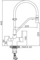 Смеситель Ledeme L4897-3