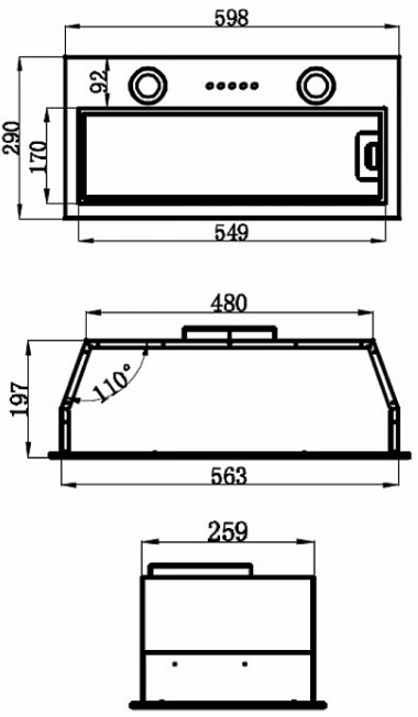 Вытяжка Maunfeld Thames 601PM (нержавеющая сталь)