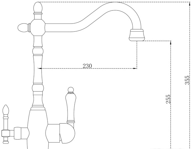 Смеситель Zorg ZR 312YF-50 Nickel